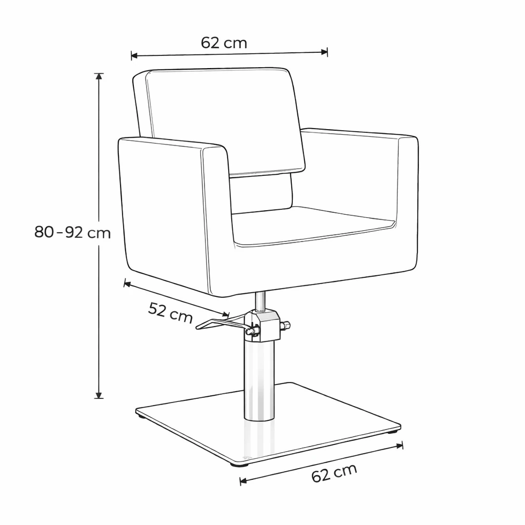 misure poltrona per parrucchieri veronica