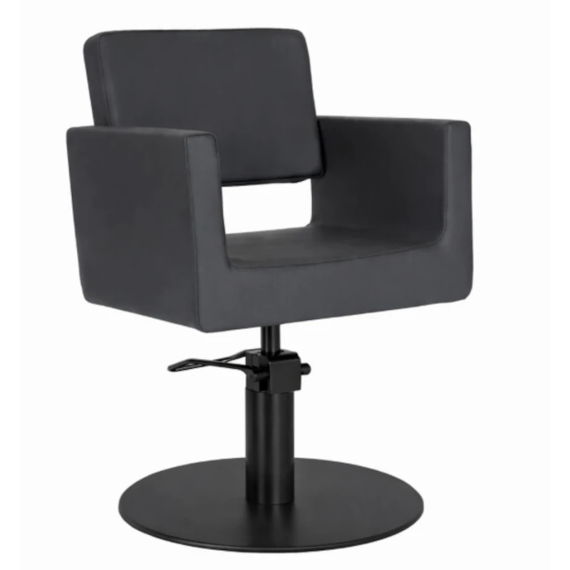 veronica poltrona per parrucchieri con base nera tonda