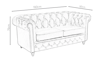 dimensioni divano chester barbieri