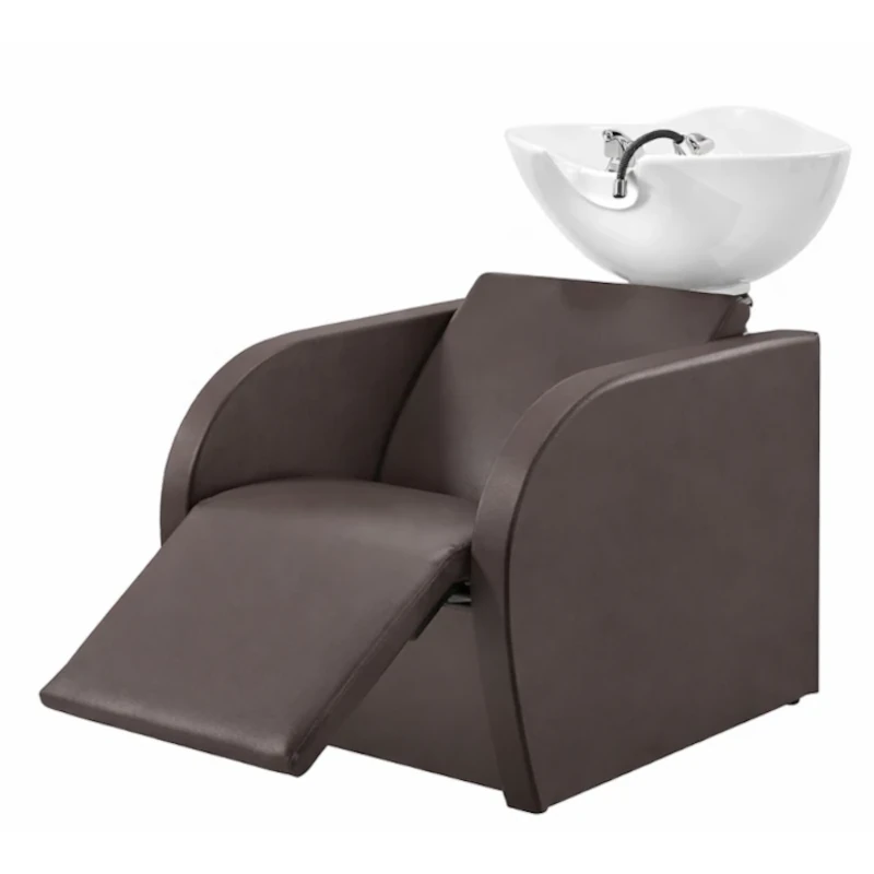 Lavatesta Round Relax per parrucchieri con alzagambe elettrico