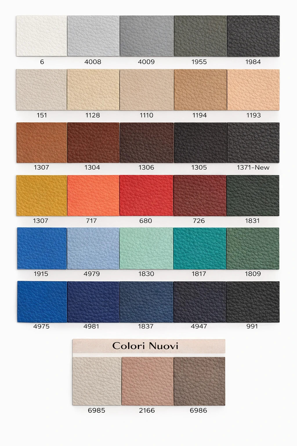 cartella colori poltrone e lavatesta per parrucchieri