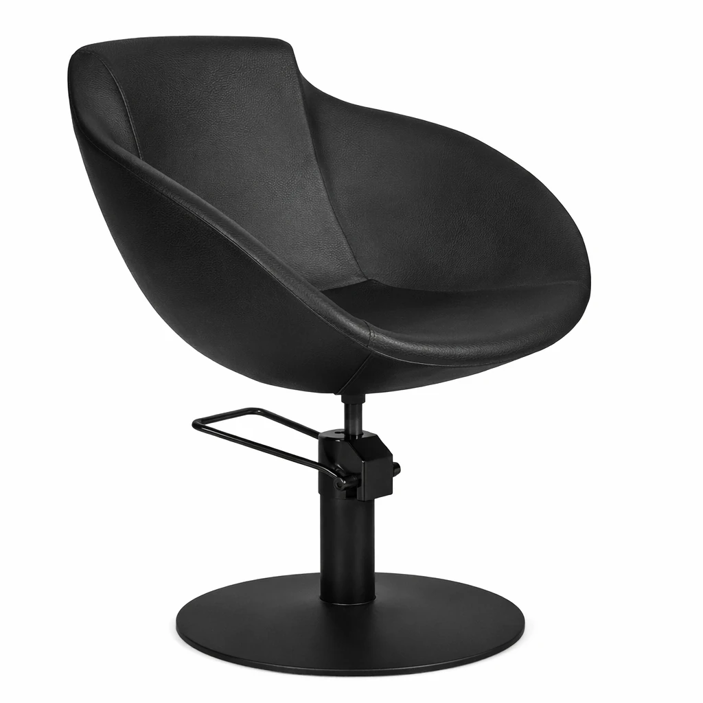 poltrona per parrucchieri total black Matilde