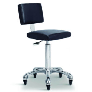 sgabello per parrucchieri con schienale