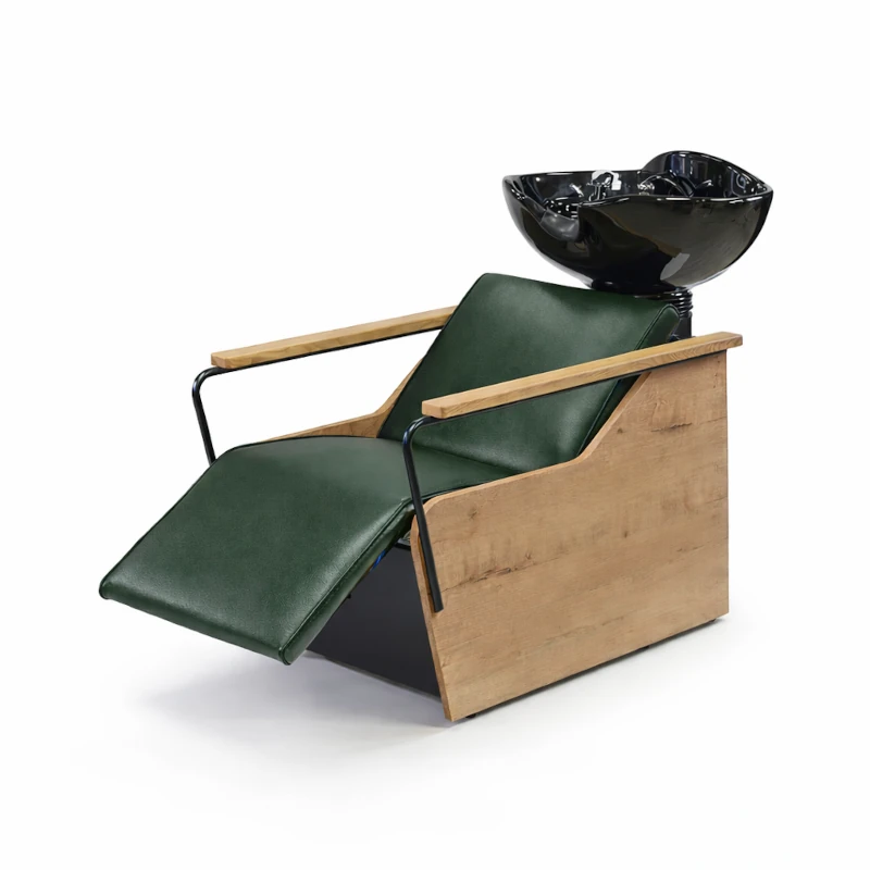 lavatesta con massaggio in stile industriale verde