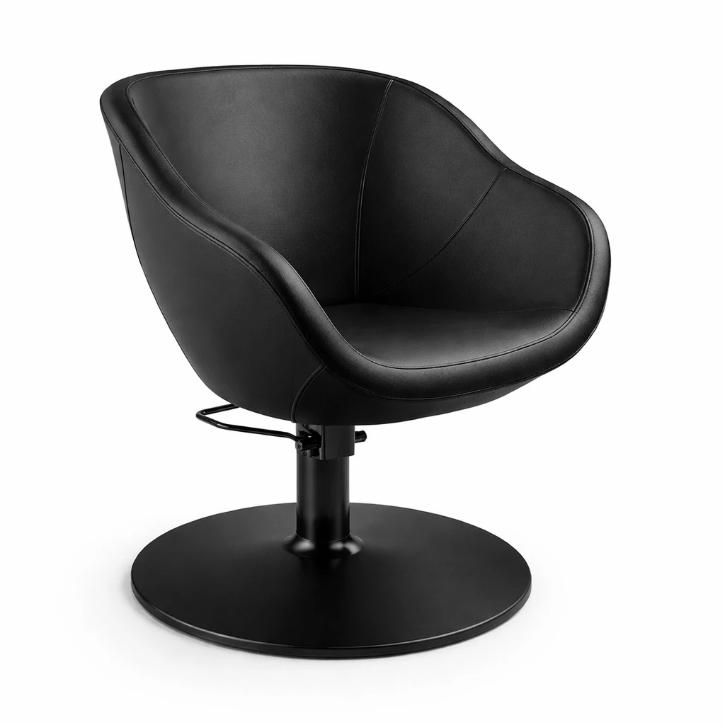 poltrona per parrucchieri moderna funky total black