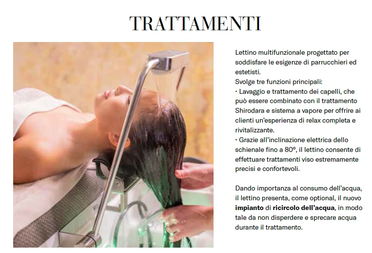 trattamenti lettino spa parrucchieri estetisti
